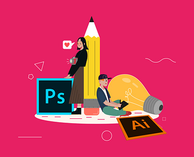 Illustration Day adobe illustrator adobe photoshop creativity desing draw illustration pencil teens vector