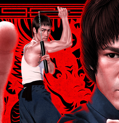 Bruce Lee officially licensed poster detail 3 alternative movie poster bruce lee illustration key art poster poster design poster illustration