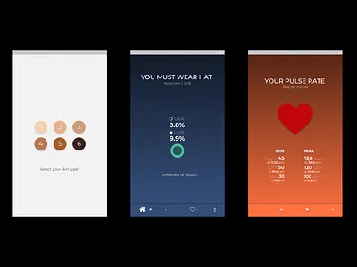 UV Monitoring App app design monitoring app ui uv monitoring uv monitoring app ux