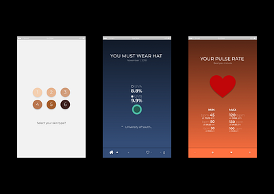 UV Monitoring App app design monitoring app ui uv monitoring uv monitoring app ux