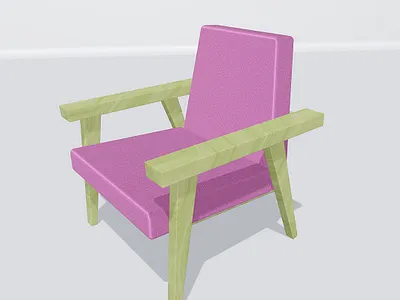 Chair render 3d blender illustration