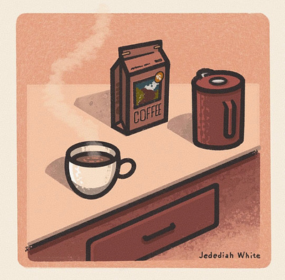Coffee Time digital artwork drawing illustration procreate