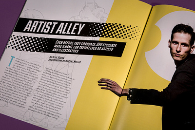 Artist Alley Magazine Spread magazine print typography