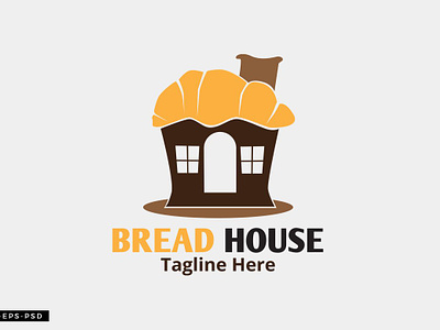Bread House Food Restaurant Logo