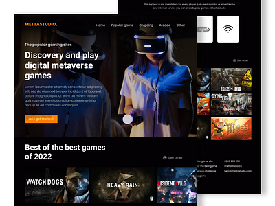 METTASTUDIO design landing page ui uiux user experience user interface ux website website design