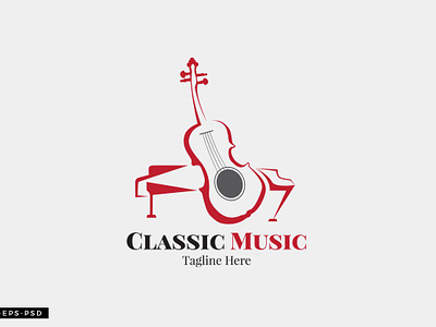 Classic Music Acoustic Note Logo