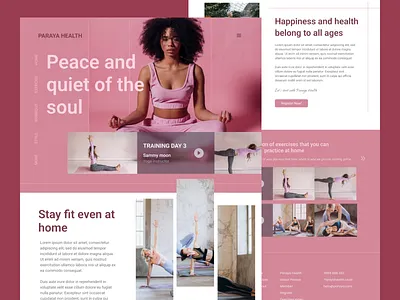 PARAYA HEALTH design landing page ui uiux user experience user interface ux website website design