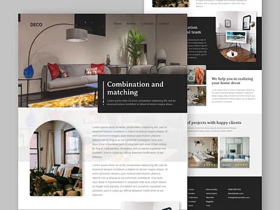 DECO design landing page ui uiux user experience user interface ux website website design