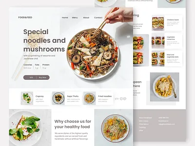 FOOOD & FEED design landing page ui uiux user experience user interface ux