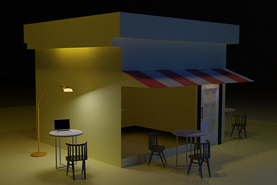 mini bar 3d render 3d