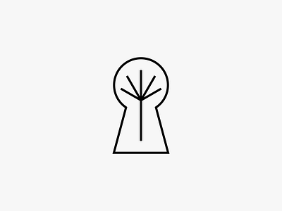 Locked clean icon key lock logo minimal modern nature simple