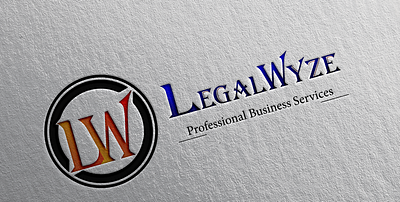 LegalWyze(Professional Business Service) design flat logo typogaphy vector