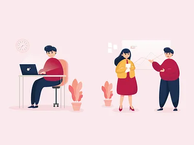 'Working Bob' 2D Flat Illustration 2d animation design flat graphic design human illustration vector website