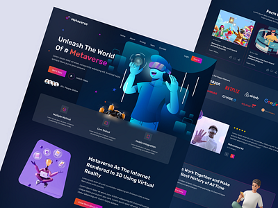 Landing Page - Metaverse design designer landing page design metaverse landing page design ui ui designer ui experience ui expert uiux user experience user interface ux design web case study web design web designer web experience web expert