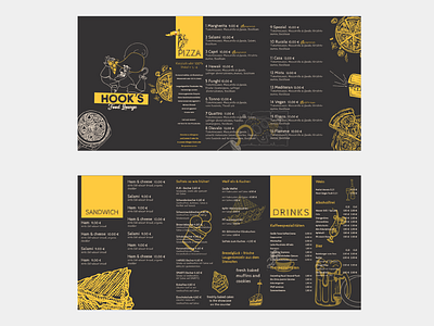 Hook's Pizza Lounge Menu fantasy food menu pirate pizza restuarant