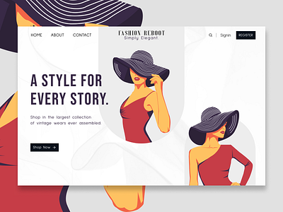 Fashion Landing page amazon animation app branding design dress ecommerce fashion icon illustration logo myntra store ui ux vector women