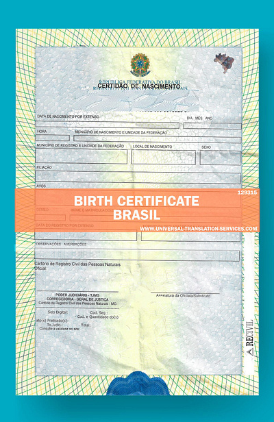 Birth Certificate Brazil birth certificate brazil birth certificate template