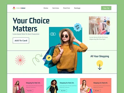 Online Shop Landing Page ecommerce fashion homepage landing page online shop ui ux web website website design