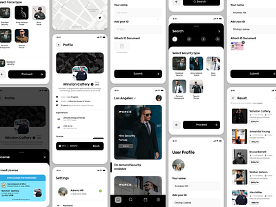 Security Booking Mobile App android app app design app dev appdesign branding design illustration ios logo ui uiux