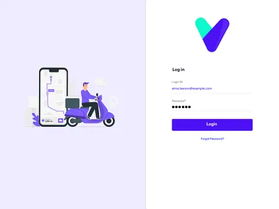 Food App Admin Login admin app branding design icon illustration logo ui ux web