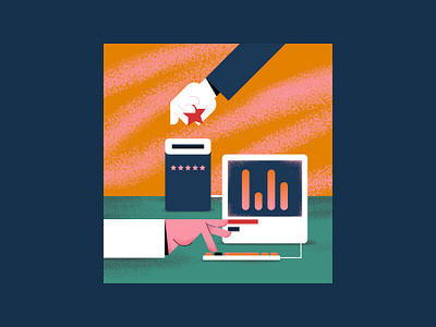 Business Tech Illustration 02 branding business colorful design illustration minimalist stem tech texture ui vector women in tech