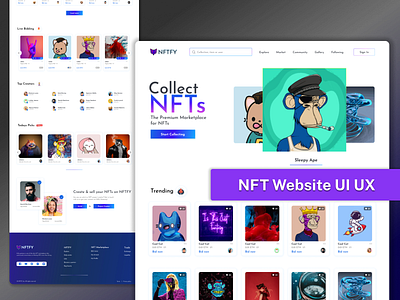 NFTFY branding graphic design nft ui ui design uiux user interface ux design web ui