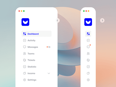 Minimal Sidebar Navigation for Dashboard | Light Theme clean clean ui dashboard navigation design icon light light theme menu minimal minimal sidebar navigation sidebar ui ui design user interface ux ux design web webdesign