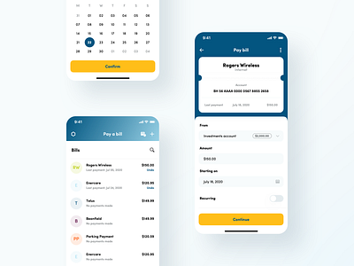 UI Design for Meridian's Mobile Banking App animation app bank app banking behance case study fintech mobile mobile app payment transfer money ui ux design video