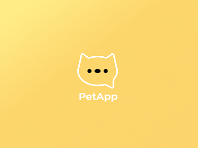 Pet mobile app logo app branding design logo ui vector