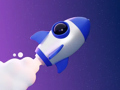 Generic "I know how to use 3D software" rocket. 3d blender exploration illustration rocket rocket science science sky space voyage