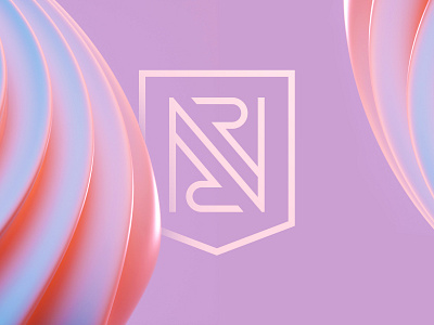 NR monogram abstract badge branding clever crypto design elegant flat gradient icon letter line logo luxury mark minimal n nft nr r