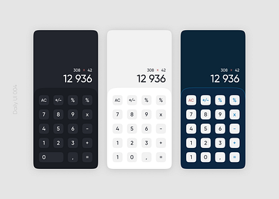 Calculators - Daily UI 004