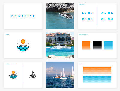 Dc Marine - Brand Guidelines boat logo brand brand guideline brand guidelines brand identity brand manual brandbook branding design guidebook guidelines identity logo logo design logotype minimalist logo modern sea logo style guide visual identity