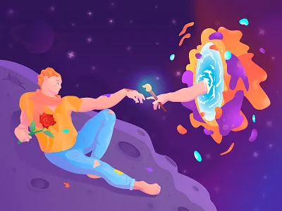 Artist's Creation art artists creation artwork design flat flat style graphic design illustration the creation of adam ui