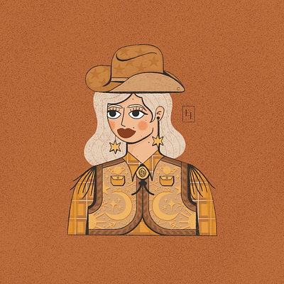 cowgirl. graphic design illustration procreate