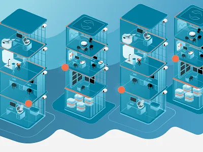 Office-partner.su 3d design illustration mobile