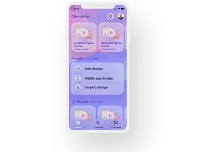 E-learning mobile app app ux ui