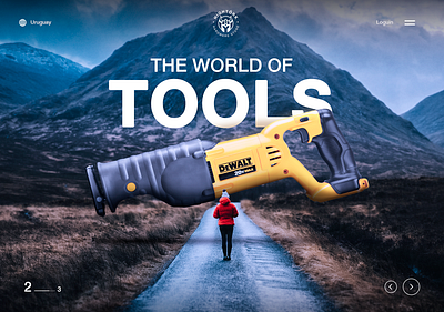 The world of tools branding creative design graphic design hardwarestore illustration inspiration interaction interface photomanipulation template tools ui uiux web website