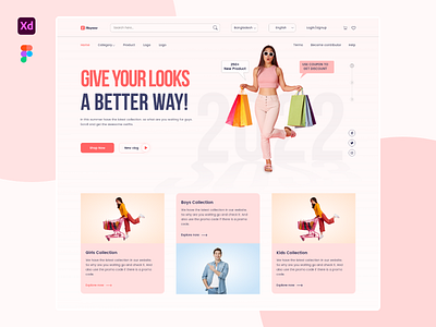 E-commerce Online Shop branding creative design creativity design e commerce figma landscape modern design online shop design online shop website popular design shop home page trending design ui uiux uiux design user interface ux web design xd