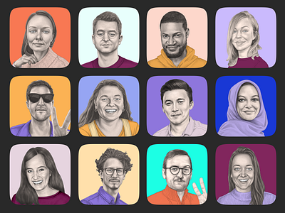 Meet Qatalog! bold branding colours illustration people qatalog