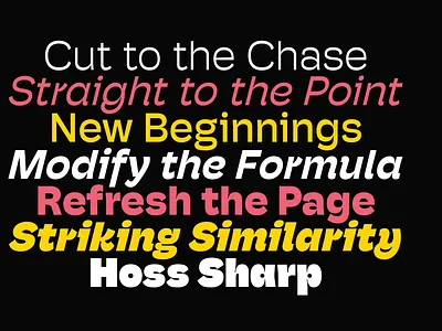 Hoss Sharp font hoss new sans sharp type typeface
