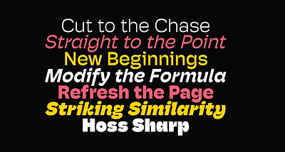 Hoss Sharp font hoss new sans sharp type typeface