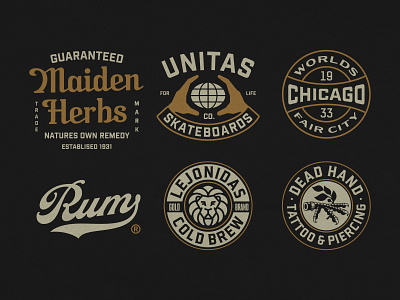 Logo Collection badge branding design font graphic design lettering logo logotype typeface typography vintage