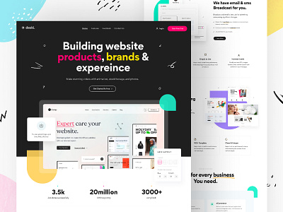 Website & Product Builder agency business corporate creative dark dashboard illustration landing marketing minimal product startup template ui website