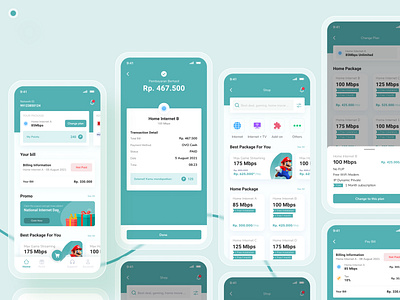 Home/Office Internet Provider app design dribbble figma internet provider mobile ui ux