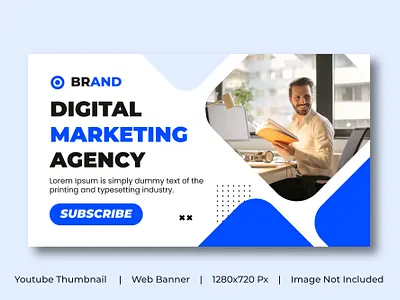 Corporate business web banner template & Youtube video thumbnail banner template