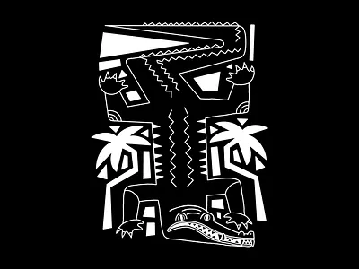 Gator crocodile florida gator illustration louisiana nature reptile swamp texas wildlife