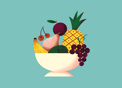 Fruit avocado banana colourful fruit exotic fruit food art food illustration food illustrator fruit art fruit bowl fruit illustration grapes illustrated food pineapple