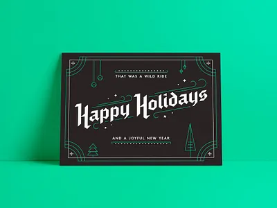 Holiday Mailer collateral design illustration print design typography
