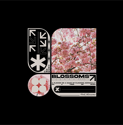 Pink Blossoms aciddesign cool design flower flowers layoutdesign pinkblossoms shapes